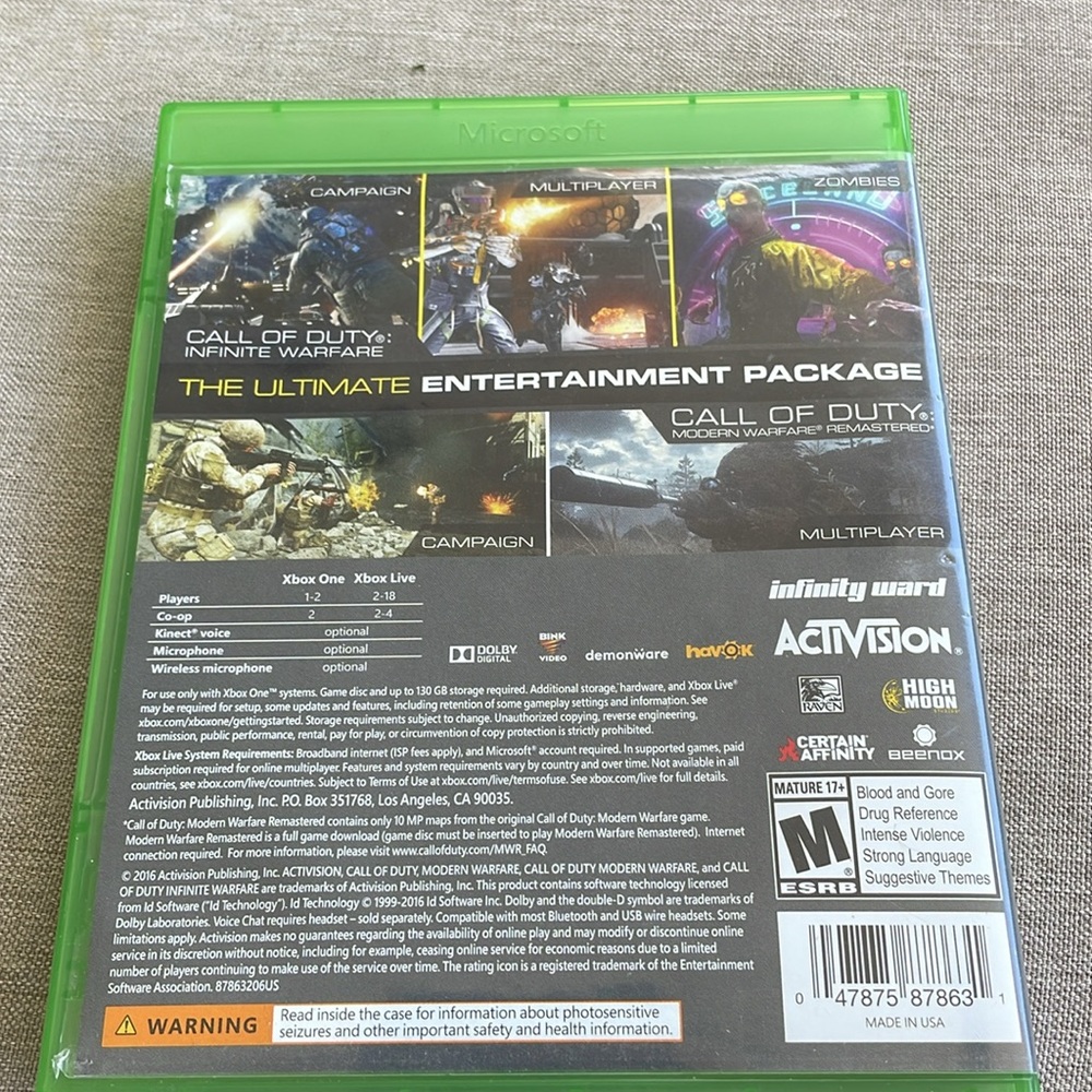 3/$10 Call of duty infinite warfare legacy edition for Xbox one - Picture 2 of 3